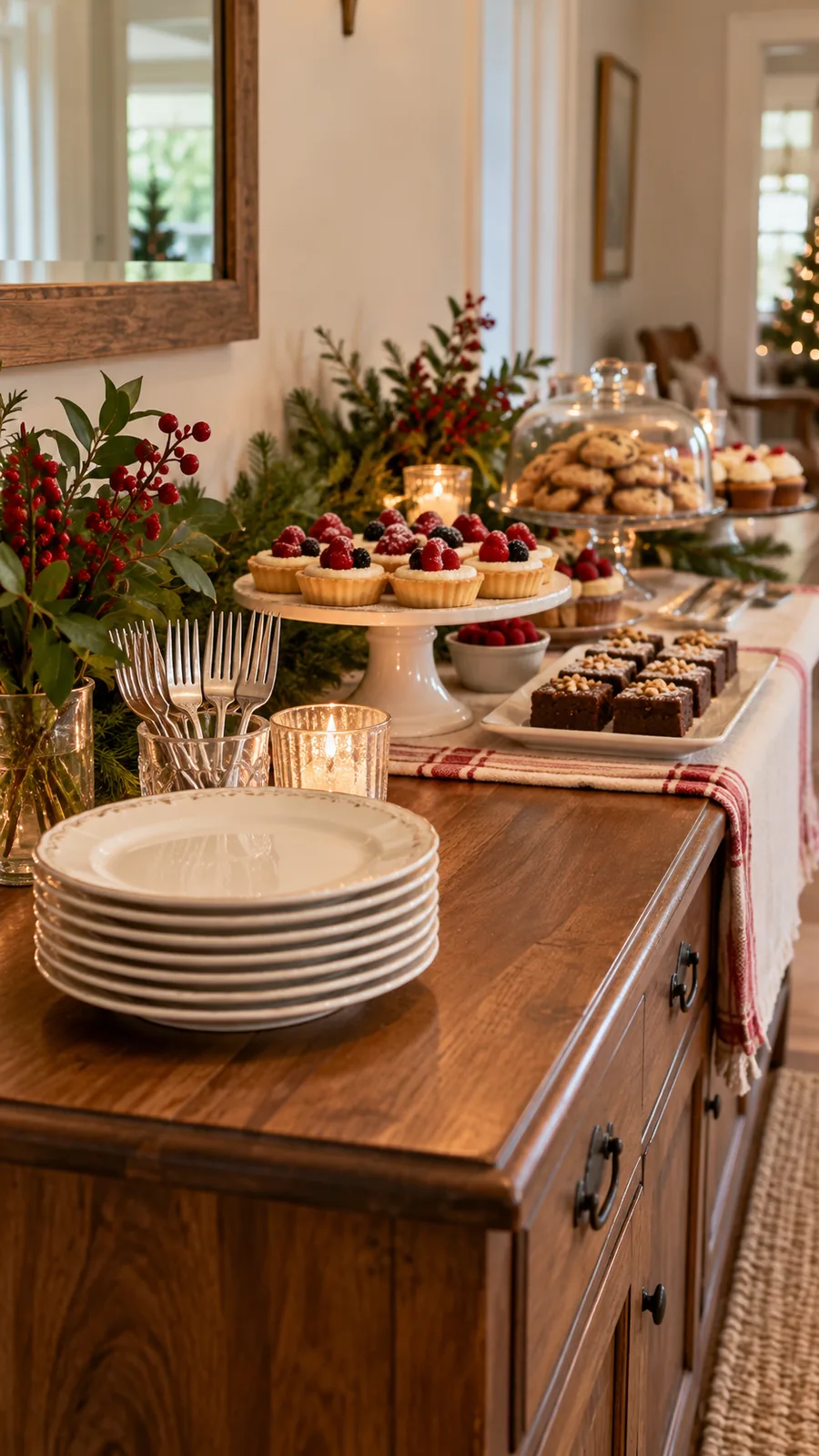 A Small-Plate Starting Point shown for holiday dessert table ideas small space