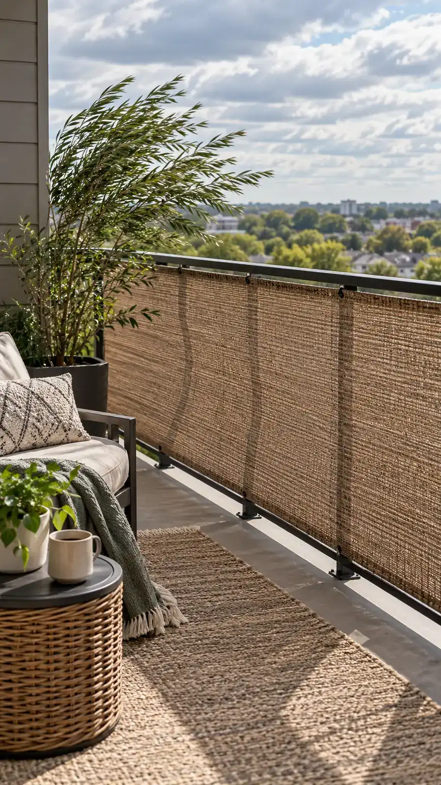 Actual Wind Exposure shown for balcony privacy screen ideas