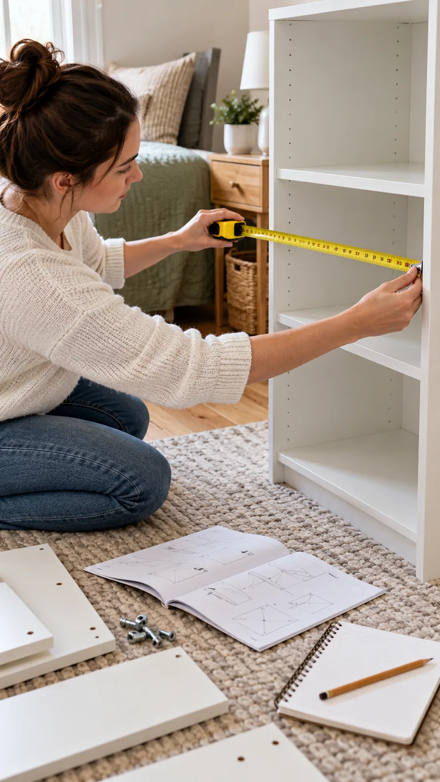 A Readable Tape Measure shown for tools for furniture assembly