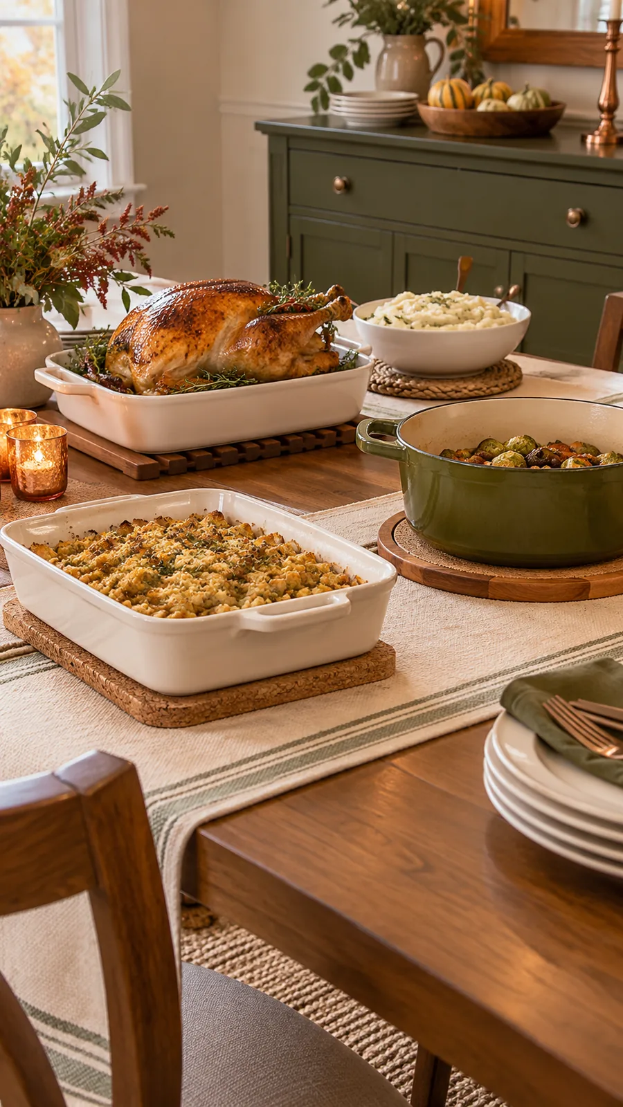 Heat Protection That Fits shown for Thanksgiving buffet setup ideas