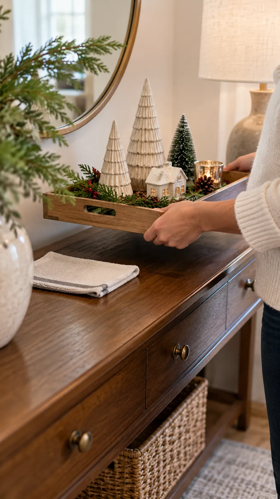 A Cleanable Display Base shown for how to clean holiday decorations