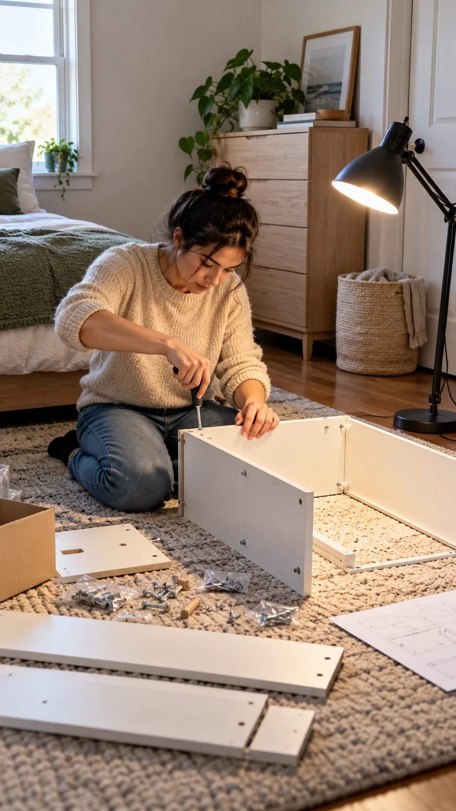 A Task Light shown for tools for furniture assembly