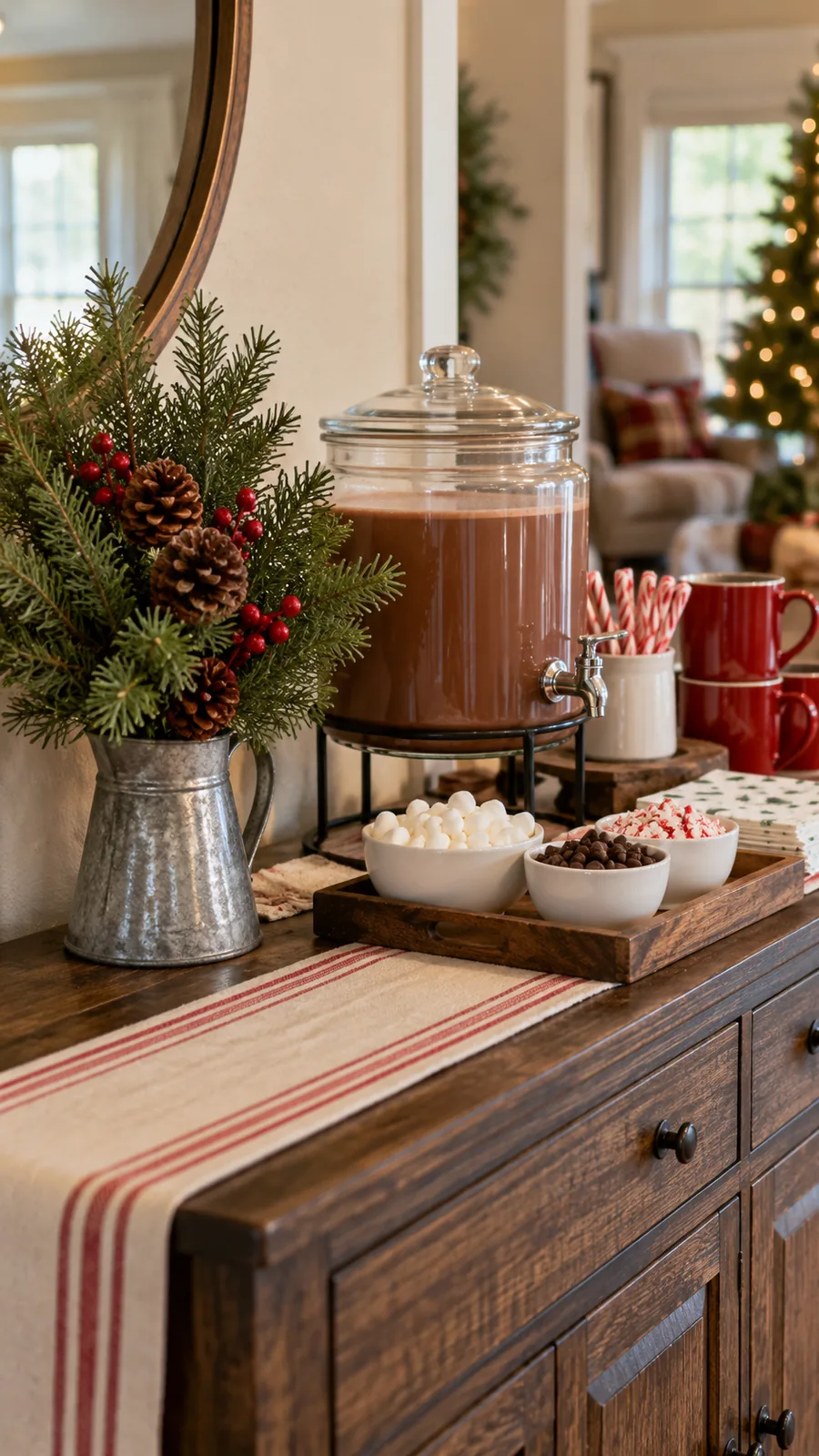 A Low Non-Food Decoration shown for hot cocoa bar ideas small space