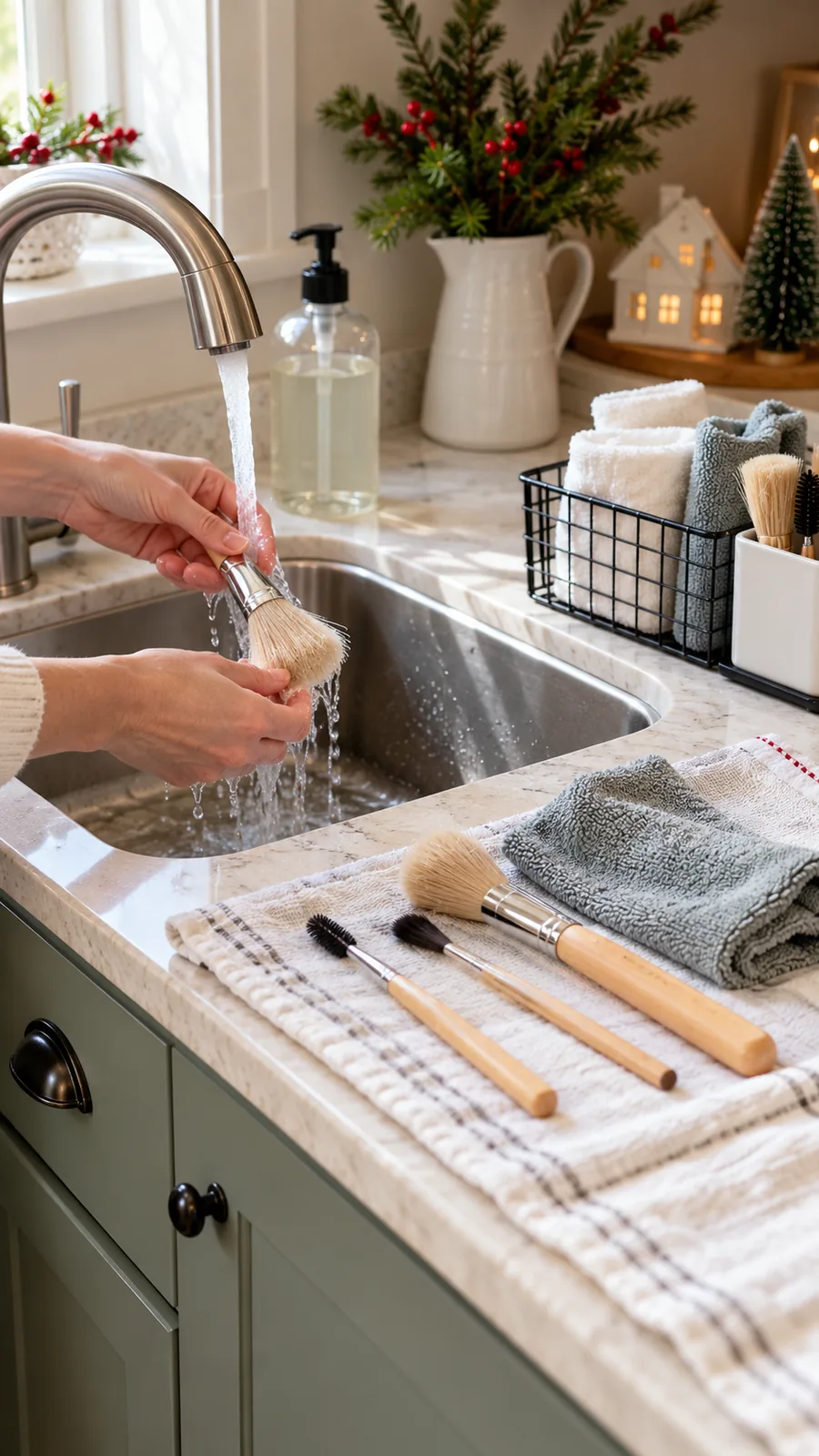 A Separate Tool-Cleaning Routine shown for how to clean holiday decorations
