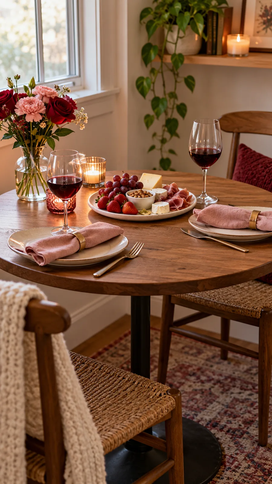A Small Shared-Snack Plate shown for Valentines Day dining nook ideas