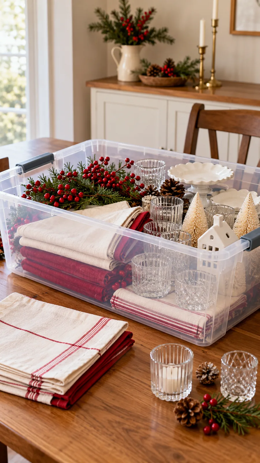 A Flat-Pack Decoration Kit shown for holiday dessert table ideas small space