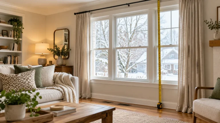 Curtain-Measuring Tips Before a Winter Window Refresh in a realistic compact American home