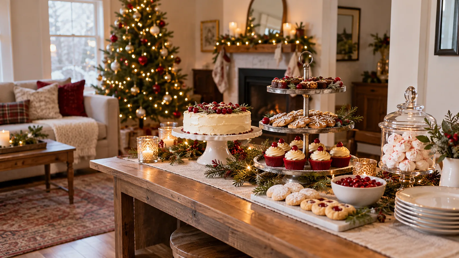 12 Holiday Dessert Table Ideas for a Small Home
